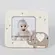 Cream Boy Photo Frame with Brown Elephant